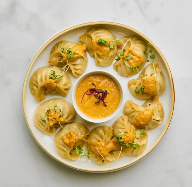 Traditional Nepali Momos - Handmade dumplings at Gorkha Restaurant, Alentejo